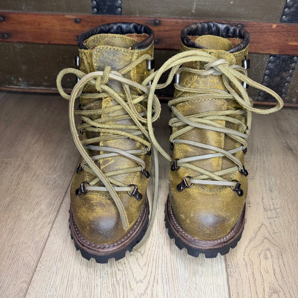 Freebird by Steven Hiker Brown Distressed Leather Lace Up Boots Womens 7